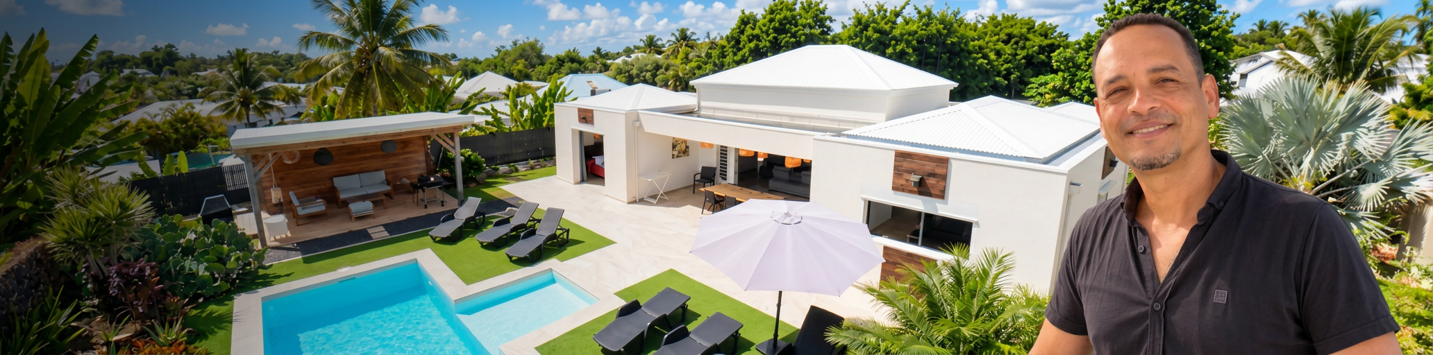 Villa Roba Beach, sa piscine et son propriétaire